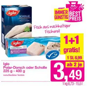 Sutterlüty Iglo Polar-Dorsch oder Scholle 225g-400g Angebot