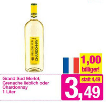 Sutterlüty Grand Sud Merlot, Grenache Lieblich oder Chardonnay 1 Liter Angebot