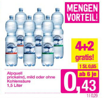 Sutterlüty Alpquell Prickelnd, Mild oder Ohne Kohlensäure 1,5 Liter Angebot