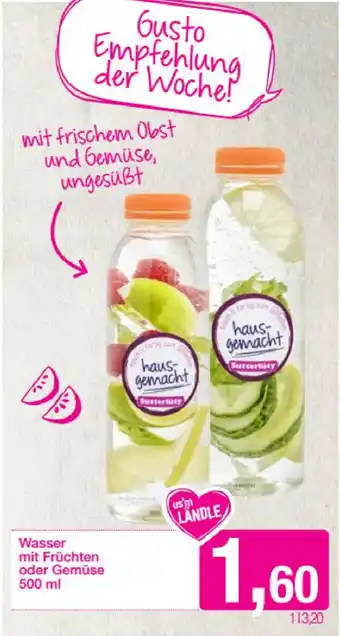 Sutterlüty Wasser Mit Früchten oder Gemüse 500ml Angebot