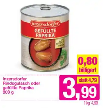 Sutterlüty Inzersdorfer Rindsgulasch oder Gefüllte Paprika 800g Angebot