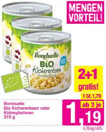 Sutterlüty Bonduelle Bio Kichererbsen oder Kidneybohnen 310g Angebot