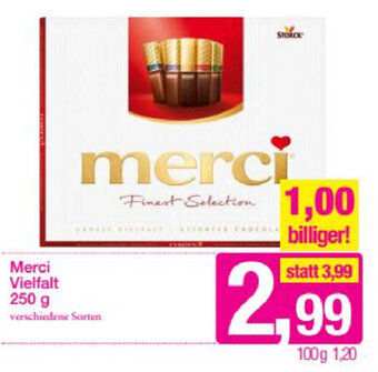 Sutterlüty Merci Vielfalt 250 g Angebot
