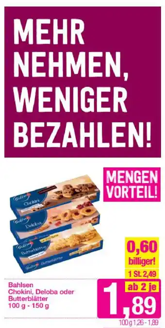 Sutterlüty Bahlsen Chokini, Deloba oder Butterblätter 100g- 150g Angebot