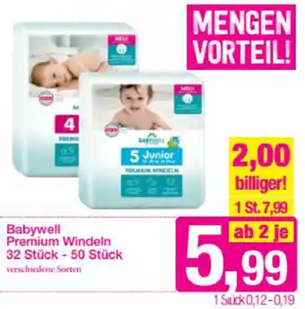 Sutterlüty Babywell Premium Windeln 32 Stück - 50 Stück Angebot