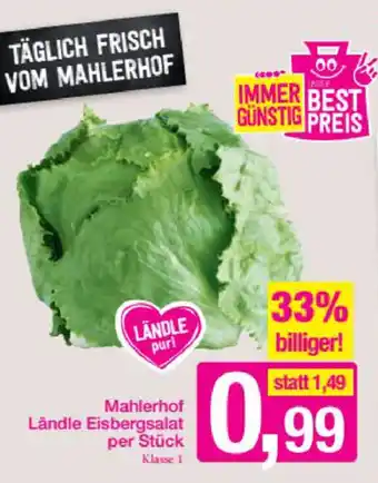 Sutterlüty Mahlerhof Ländle Eisbergsalat Angebot