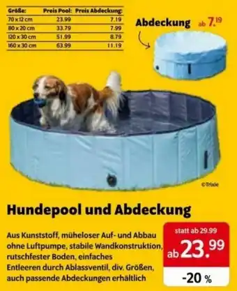 Das Futterhaus Hundepool und Abdeckung Angebot