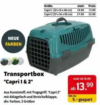 Das Futterhaus Transportbox "Capri 1&2" Angebot