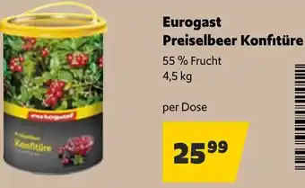 Landmarkt Eurogast Preiselbeer Konfitüre 4,5 kg Angebot