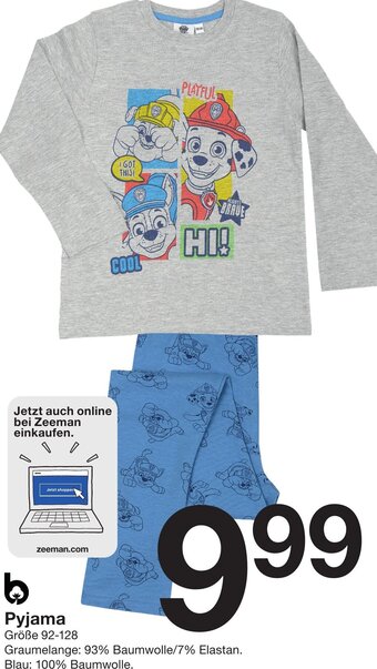 Zeeman Pyjama 92-128 Angebot