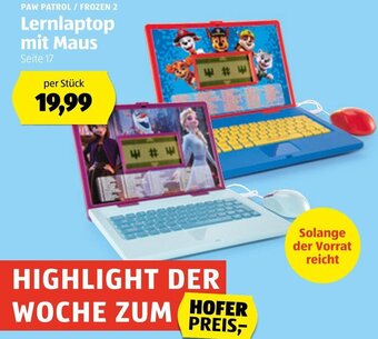 Hofer Lernlaptop mit Maus Angebot