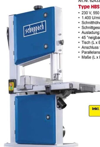 Zgonc Bandsäge hbs261 Angebot