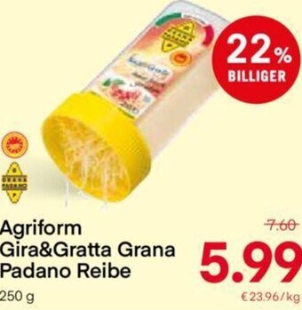 MPreis Agriform Gira&Gratta Grana Padano Reibe 250 g Angebot