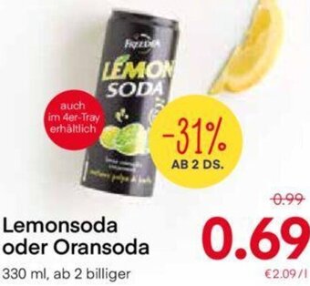 MPreis Lemonsoda Oder Oransoda 330 ml Angebot