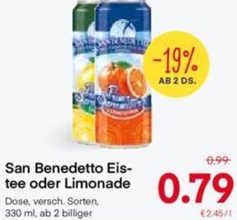 MPreis San Benedetto Eistee oder Limonade 330 ml Angebot