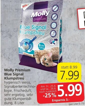 Spar Molly Premium Blue Signal Klumpstreu Angebot