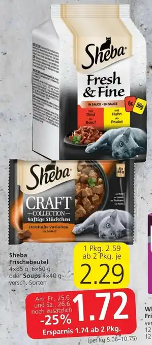 Spar Sheba Frischebeutel Angebot