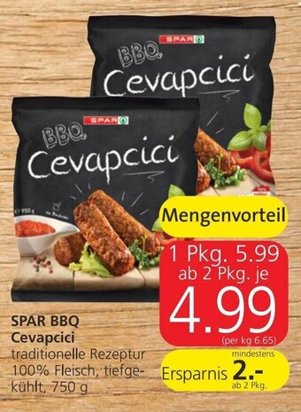 Spar Spar Bbq Cevapcici 750 g Angebot
