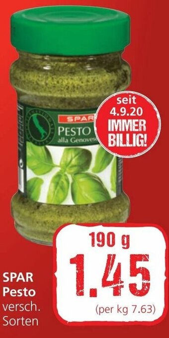 Spar Spar Pesto 190g Angebot