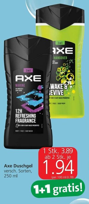Spar AXE Duschgel 250ml Angebot