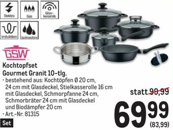 Metro Kochtopfset Gourmet Granit 10-tlg. Angebot
