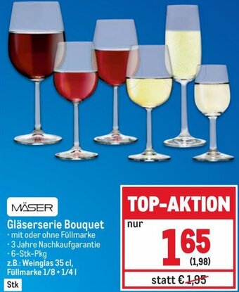 Metro Gläserserie Bouquet Angebot