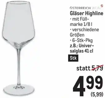 Metro Gläser Highline 41cl Angebot