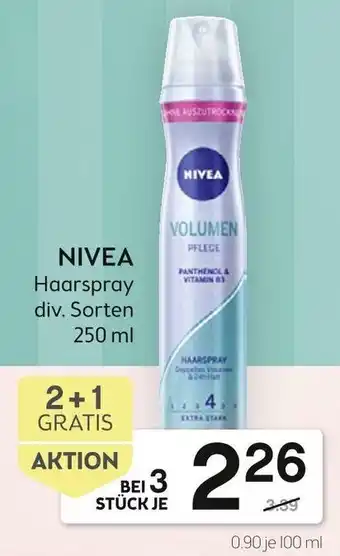 Bipa Nivea Haarspray 250 ml Angebot