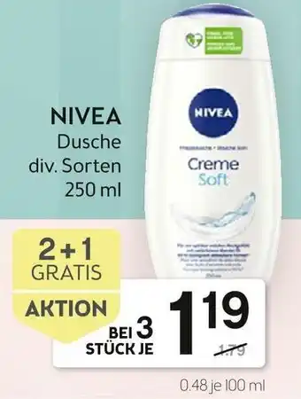 Bipa Nivea Dusche 250ml Angebot