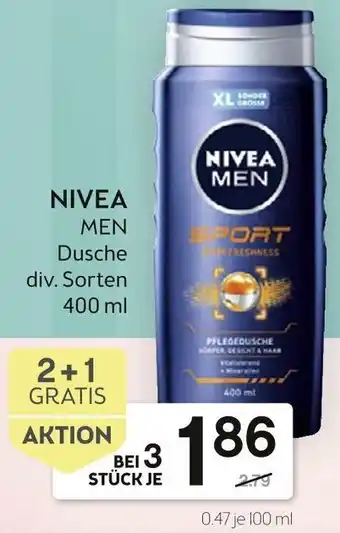 Bipa Nivea Men Dusche 400ml Angebot