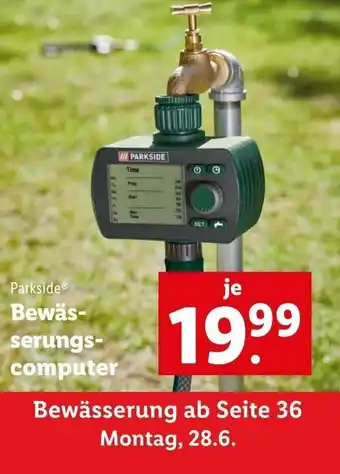 Lidl Bewässerung Computer Angebot