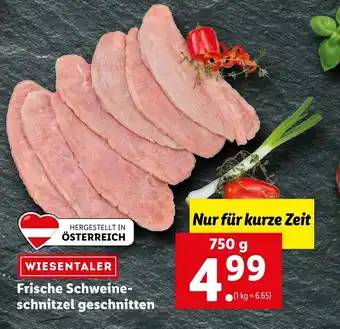 Lidl Frische Schweine- Scnitzel Geschnitten 750g Angebot