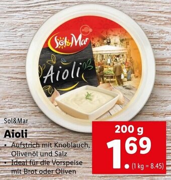Lidl Sol&Mar Aioli 200g Angebot