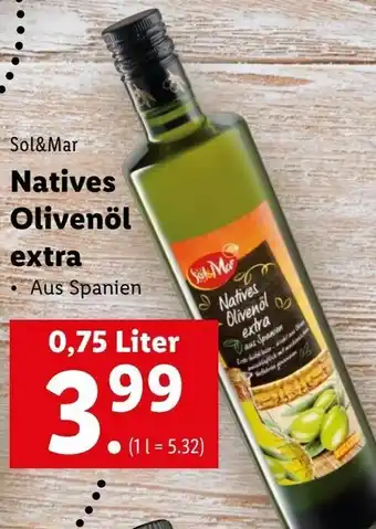 Lidl Natives Olivenöl Extra 0,75L Angebot