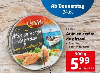 Lidl Atún En Aceite De Girasol 900g Angebot