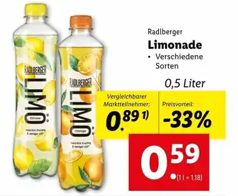 Lidl Radberger Limonade 0,5 Liter Angebot