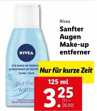 Lidl Nivea Sanfter Augen Make-Up Entferner 125ml Angebot