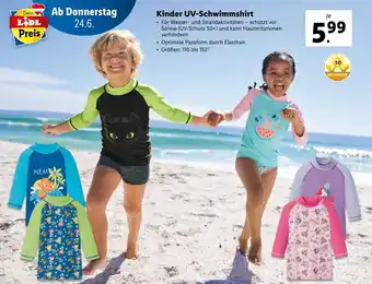 Lidl Kinder UV-Schwimmshirt Angebot