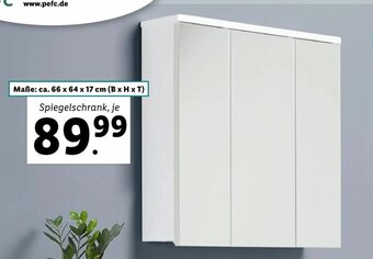 Lidl Spiegelschrank 66 x 64 x 17cm Angebot
