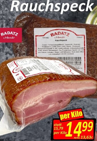 Rauchspeck per kilo