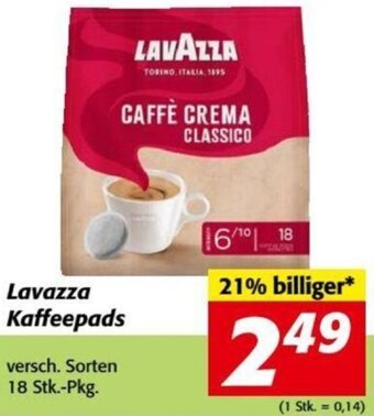 Nah&Frisch Lavazza Kaffeepads Angebot