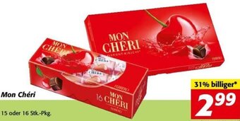 Nah&Frisch Mon Chéri 15 oder 16 Stk. Angebot