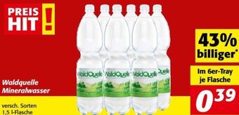 Nah&Frisch Waldquelle Mineralwasser 1,5l Angebot