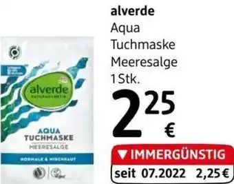 dm Alverde Aqua Tuchmaske Meeresalge Angebot