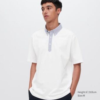 UNIQLO Airism woven collar polo shirt Angebot