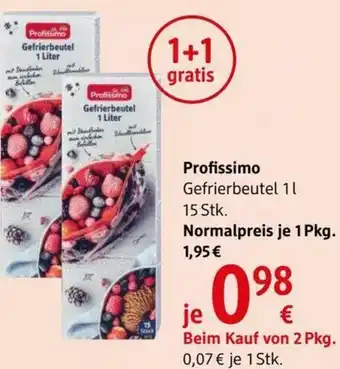 dm Profissimo Gefrierbeutel 1L Angebot