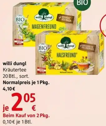 dm willi Dungl Kräutertee Angebot