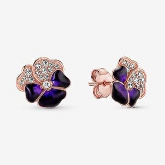 Pandora Dunkelviolette stiefmütterchen ohrringe Angebot