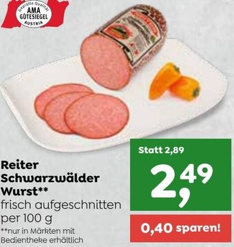 ADEG Reiter Schwarzwälder Wurst 100 g Angebot