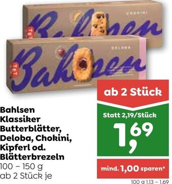 ADEG Bahlsen Klassiker Butterblätter, Deloba, Chokini, Kipferl od. Blätterbrezeln 100-150 g Angebot
